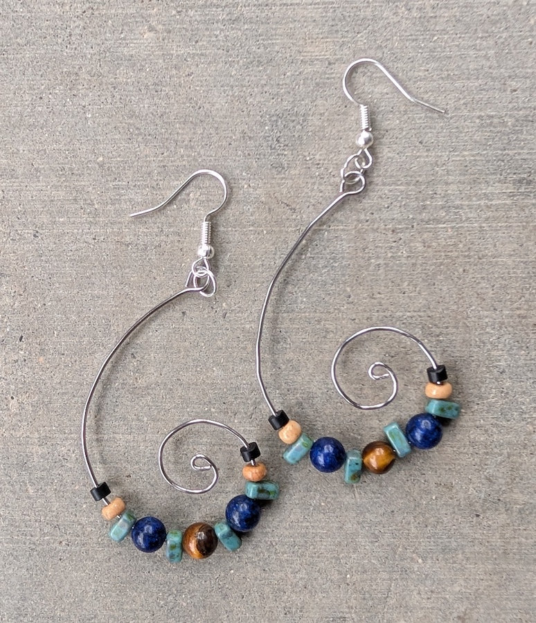 blue brown spirals