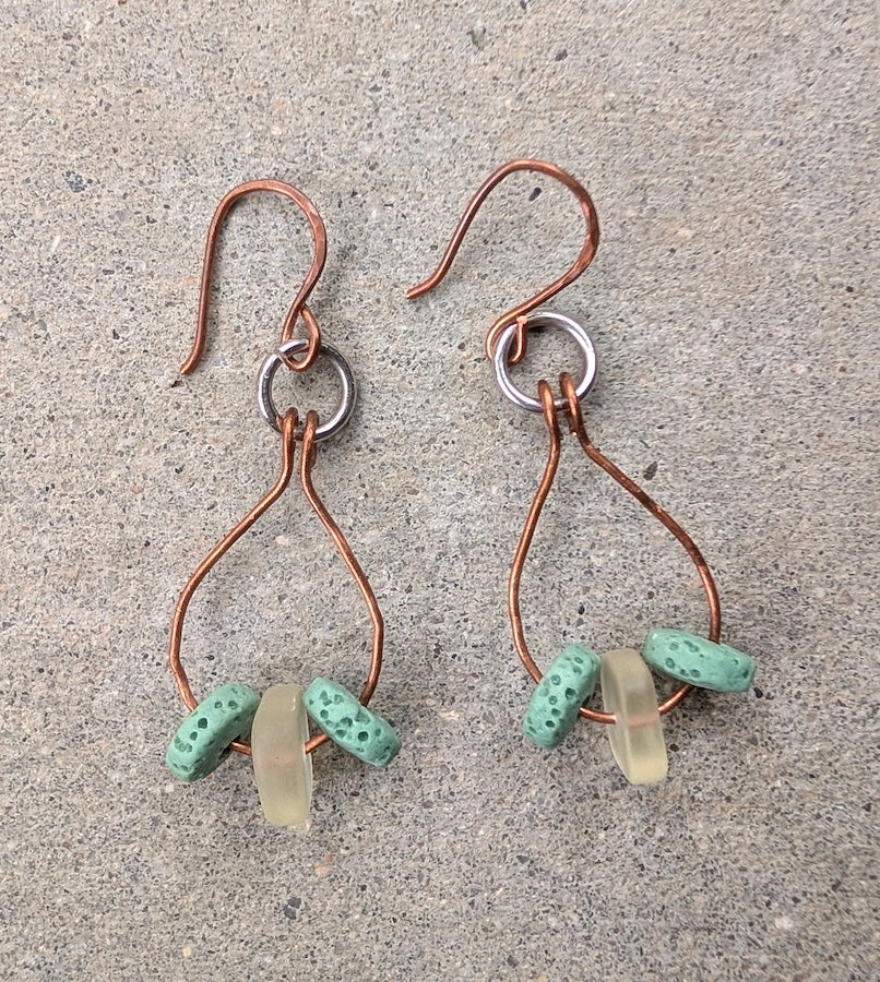 double copper light green bells