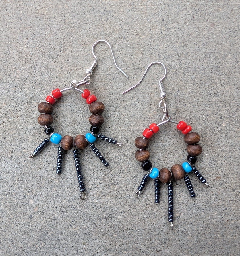 red blue bursts